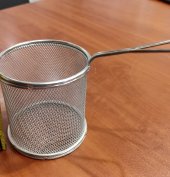 Корзинка цилиндрическая сетчатая для фритюра DOSH HOME CRATER, нерж. сталь, 9x9 cм.